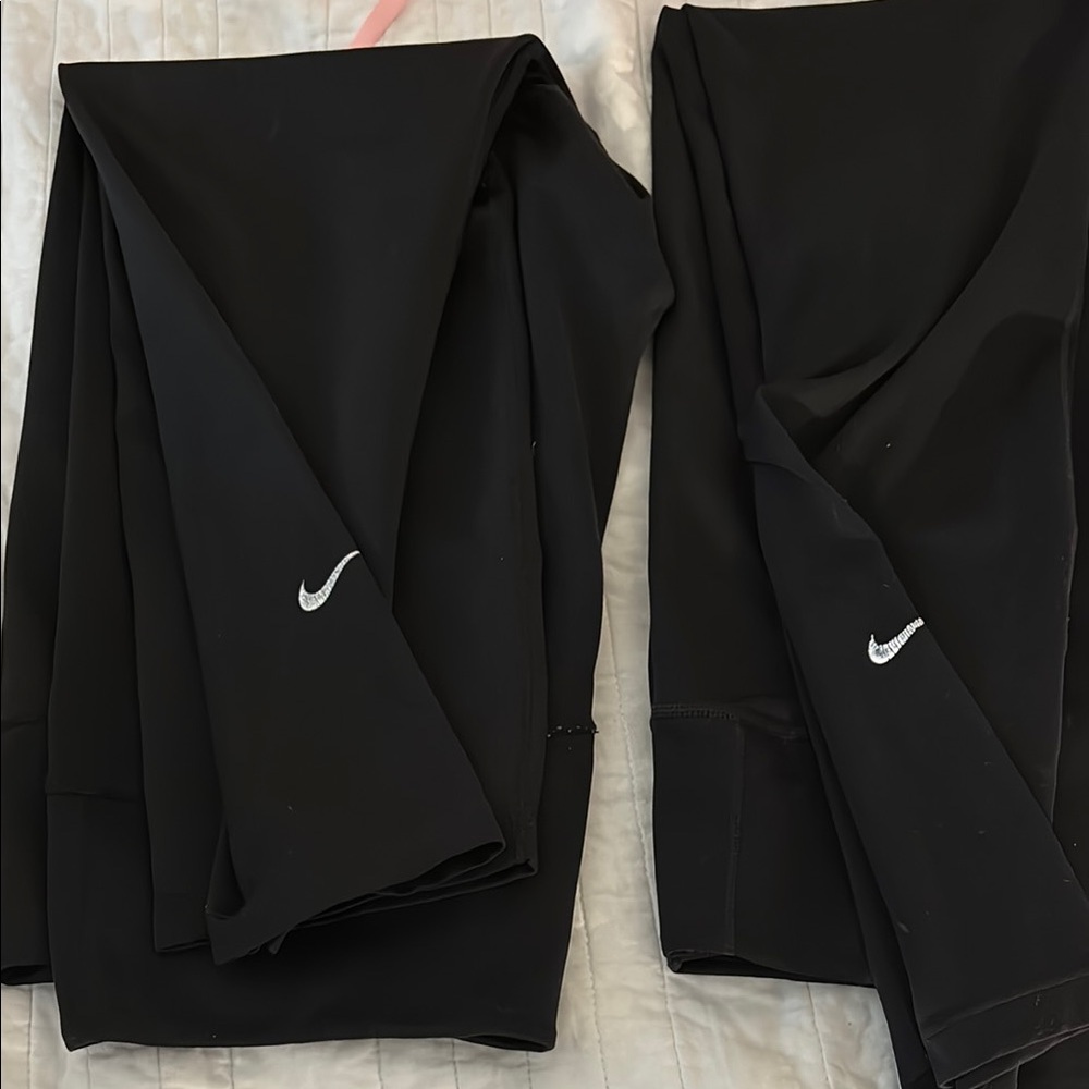 Nike Black Leggings Athletic Stretchy Design
